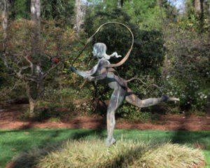 One of the beautiful focal points of the garden is Atlantis, Goddess of the Sea.