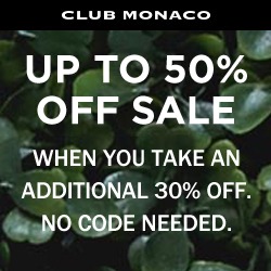 Club Monaco Sale Ad