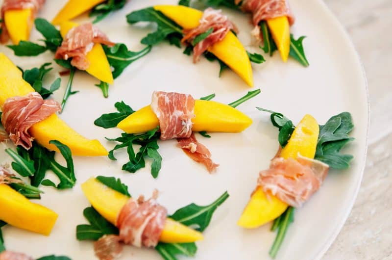 Prosciutto-Wrapped Mango Bites
