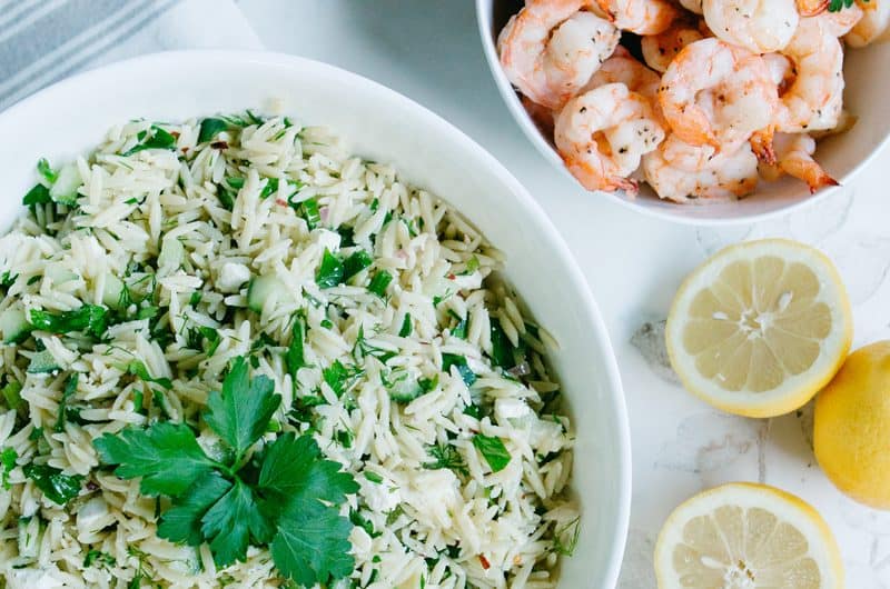 Roasted Shrimp and Orzo