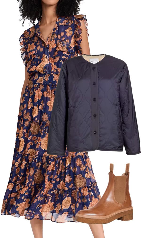 Midi Dresses Layered with Jackets