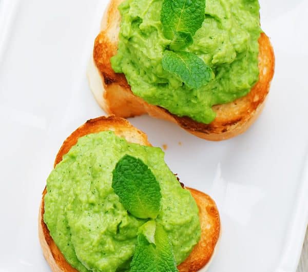 Pea and Ricotta Crostini